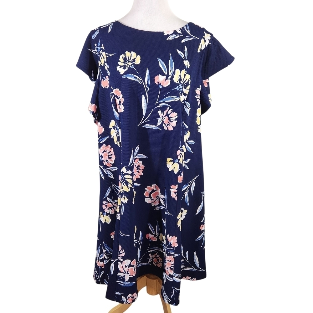 Jessica Howard Women's Flutter- Sleeve Fit & Flare Mini Dress, Sz 22W
